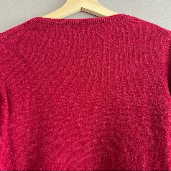 Philosophy Dane Lewis Deep Red 100% Cashmere Crew Neck Sweater Sz M - Picture 7 of 16